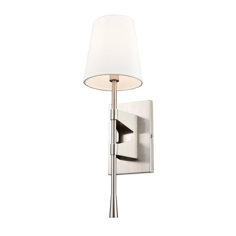 Millennium Lighting 1Lt Wall Sconce, Brushed Nickel/Linen