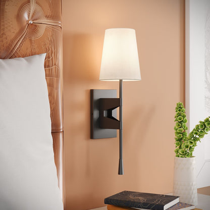 Millennium Lighting 1Lt 20" Wall Sconce, Black/Linen