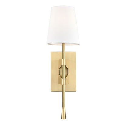 Millennium Lighting 1Lt 20" Wall Sconce, Vintage Brass/Linen - 212001-VB
