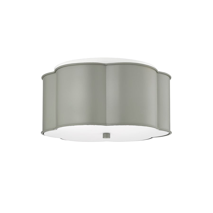 Millennium Lighting 3 Light Flushmount, Cement Grey/Grey