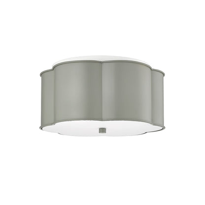 Millennium Lighting 3 Light Flushmount, Cement Grey/Grey