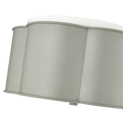Millennium Lighting 3 Light Flushmount, Cement Grey/Grey