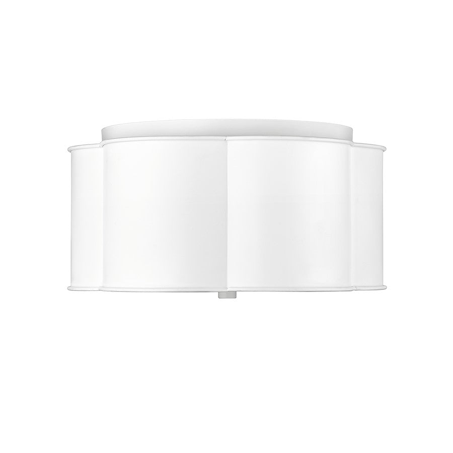 Millennium Lighting 3Lt Flushmount, White/White