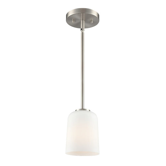 Millennium Lighting Laphia 1Lt 7" Pendant, Nickel/Etched Opal - 214001-BN