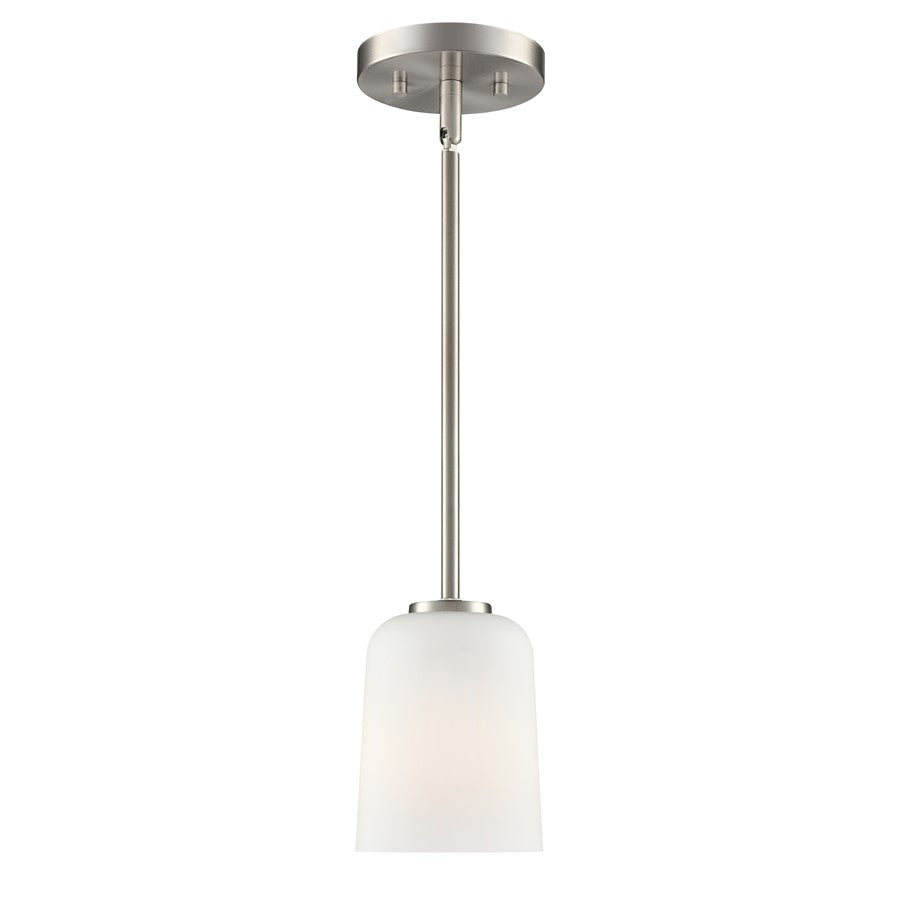 Millennium Lighting Laphia 1Lt 7" Pendant, Nickel/Etched Opal