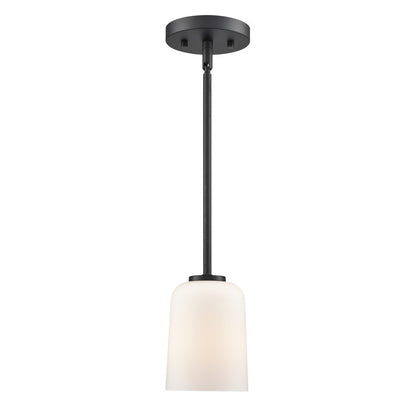 Millennium Lighting Laphia 1Lt 7" Pendant, Black/Etched Opal