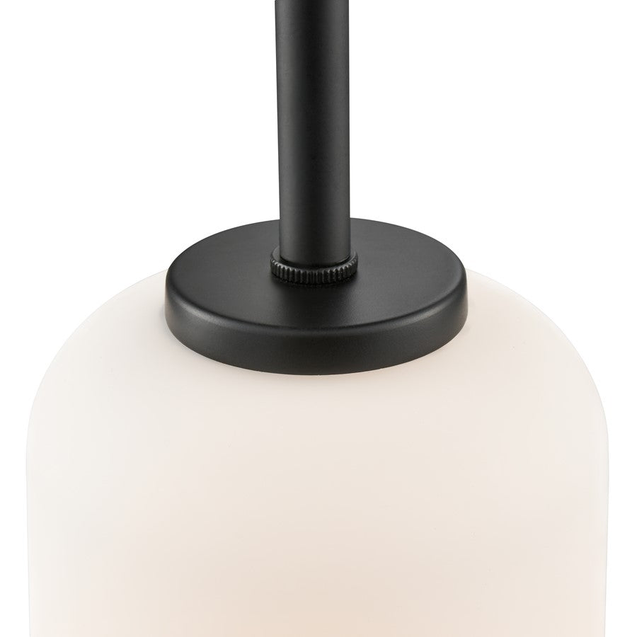 Millennium Lighting Laphia 1Lt 7" Pendant, Black/Etched Opal