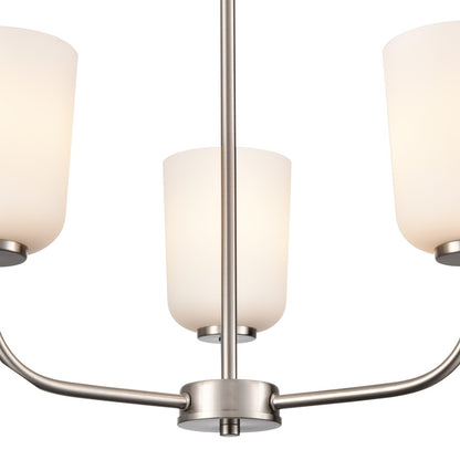 Millennium Lighting Laphia 3Lt 21" Chandelier, Nickel/Etched Opal
