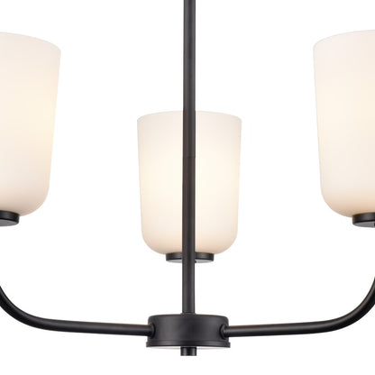 Millennium Lighting Laphia 3Lt 21" Chandelier, Black/Etched Opal