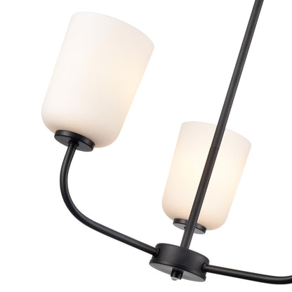 Millennium Lighting Laphia 3Lt 21" Chandelier, Black/Etched Opal