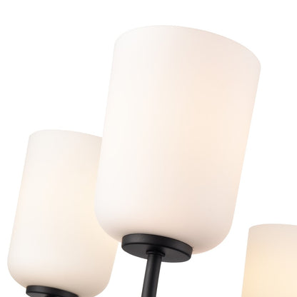 Millennium Lighting Laphia 5Lt 27" Chandelier, Black/Etched Opal