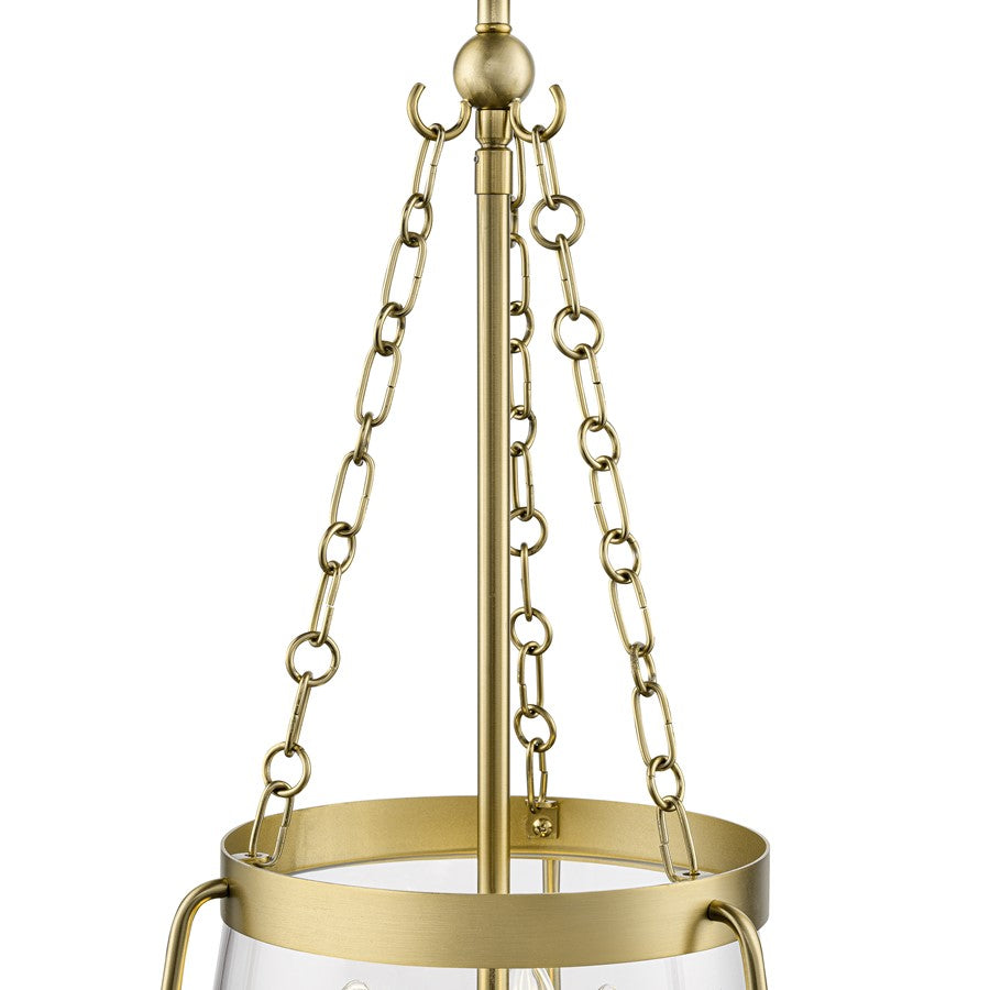 Millennium Lighting Adabella 11.75" 3Lt Pendant, Vintage Brass/Clear