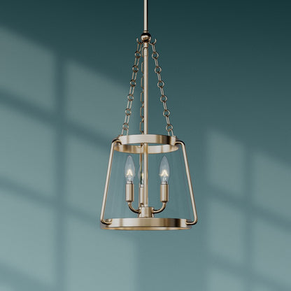 Millennium Lighting Adabella 11.75" 3Lt Pendant, Vintage Brass/Clear