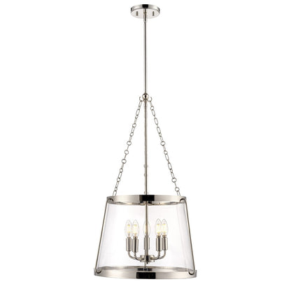 Millennium Lighting Adabella 17.75" 5Lt Pendant, Nickel/Clear