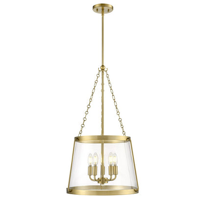 Millennium Lighting Adabella 17.75" 5Lt Pendant, Vintage Brass/Clear