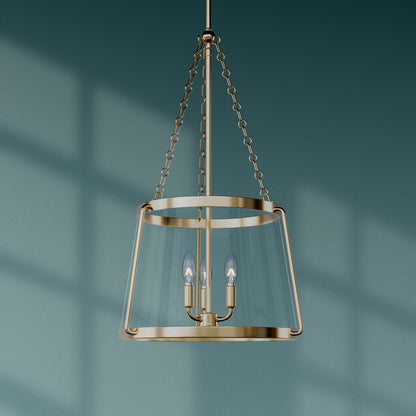 Millennium Lighting Adabella 17.75" 5Lt Pendant, Vintage Brass/Clear