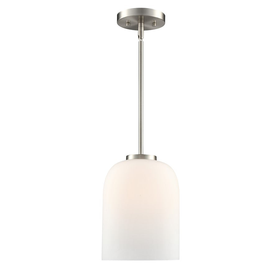 Millennium Lighting Laphia 1Lt 11" Pendant, Nickel/Etched Opal