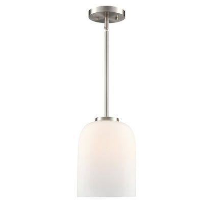 Millennium Lighting Laphia 1Lt 11" Pendant, Nickel/Etched Opal