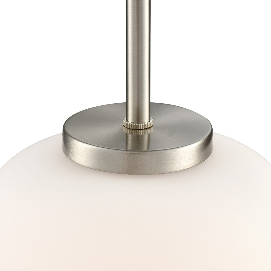 Millennium Lighting Laphia 1Lt 11" Pendant, Nickel/Etched Opal
