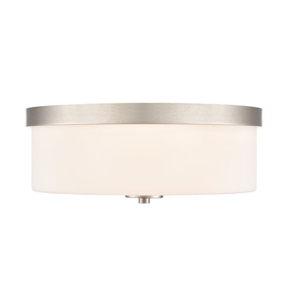 Millennium Lighting Laphia 2Lt 13" Flushmount, Nickel/Etched Opal