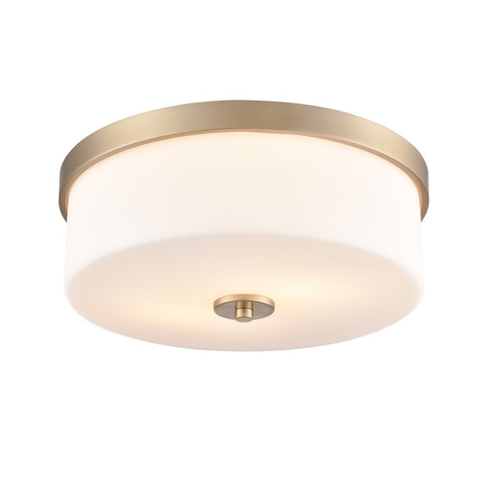 Millennium Lighting Laphia 2Lt 13" Flushmount, Gold/Etched Opal - 214102-MG