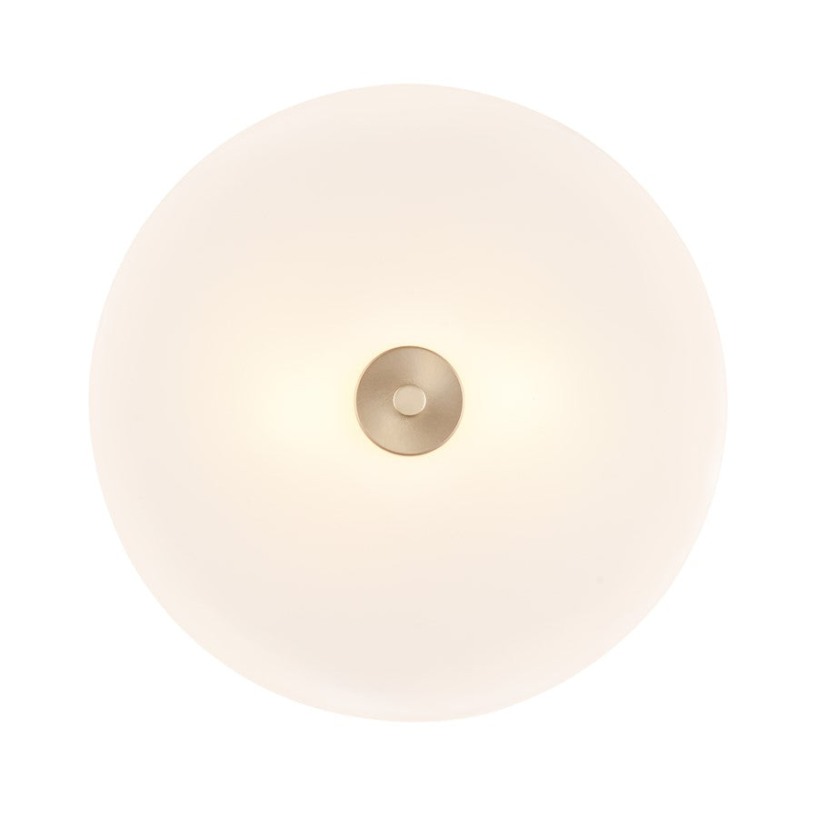 Millennium Lighting Laphia 2Lt 13" Flushmount, Gold/Etched Opal