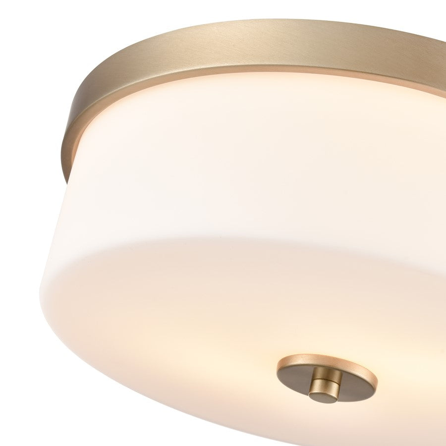 Millennium Lighting Laphia 2Lt 13" Flushmount, Gold/Etched Opal