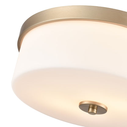 Millennium Lighting Laphia 2Lt 13" Flushmount, Gold/Etched Opal