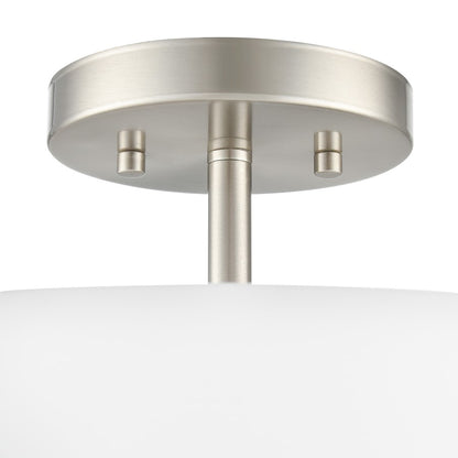 Millennium Laphia 3Lt 16" Semi-Flush Mount, Nickel/Etched Opal