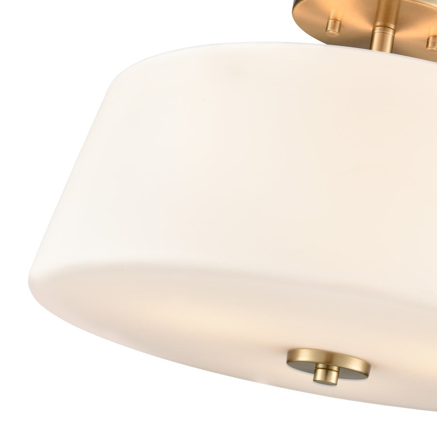 Millennium Lighting Laphia 3Lt 16" Semi-Flush, Gold/Etched Opal