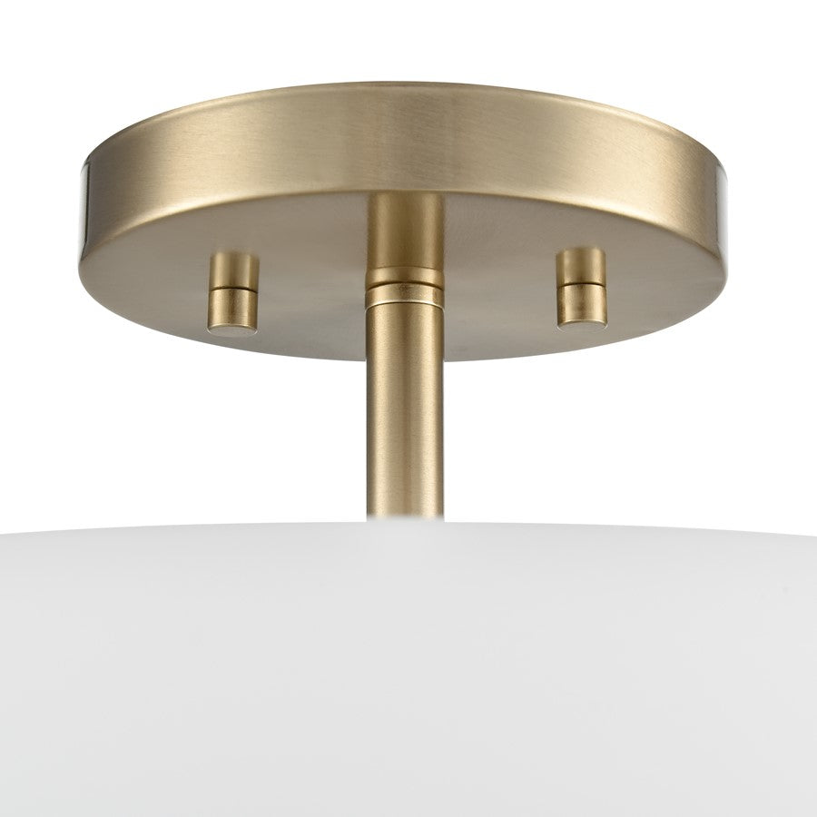 Millennium Lighting Laphia 3Lt 16" Semi-Flush, Gold/Etched Opal