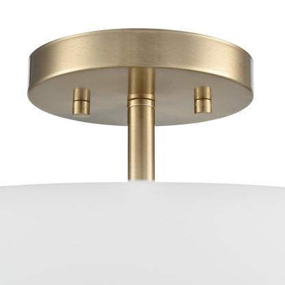 Millennium Lighting Laphia 3Lt 16" Semi-Flush, Gold/Etched Opal