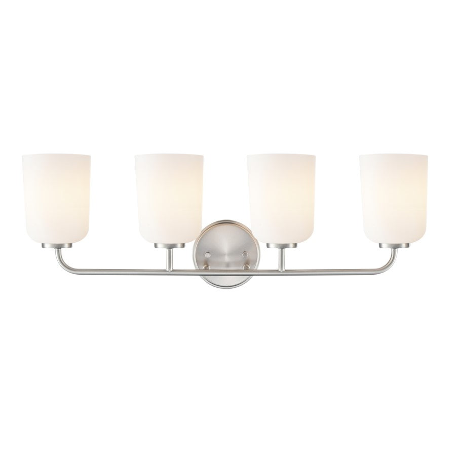 Millennium Lighting Laphia 4Lt 28" Vanity, Nickel/Etched Opal