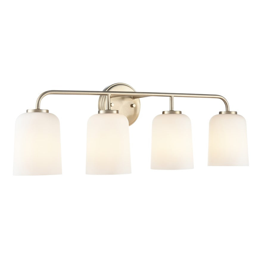 Millennium Lighting Laphia 4Lt 28" Vanity, Modern Gold/Etched Opal - 214104-MG