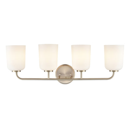 Millennium Lighting Laphia 4Lt 28" Vanity, Modern Gold/Etched Opal