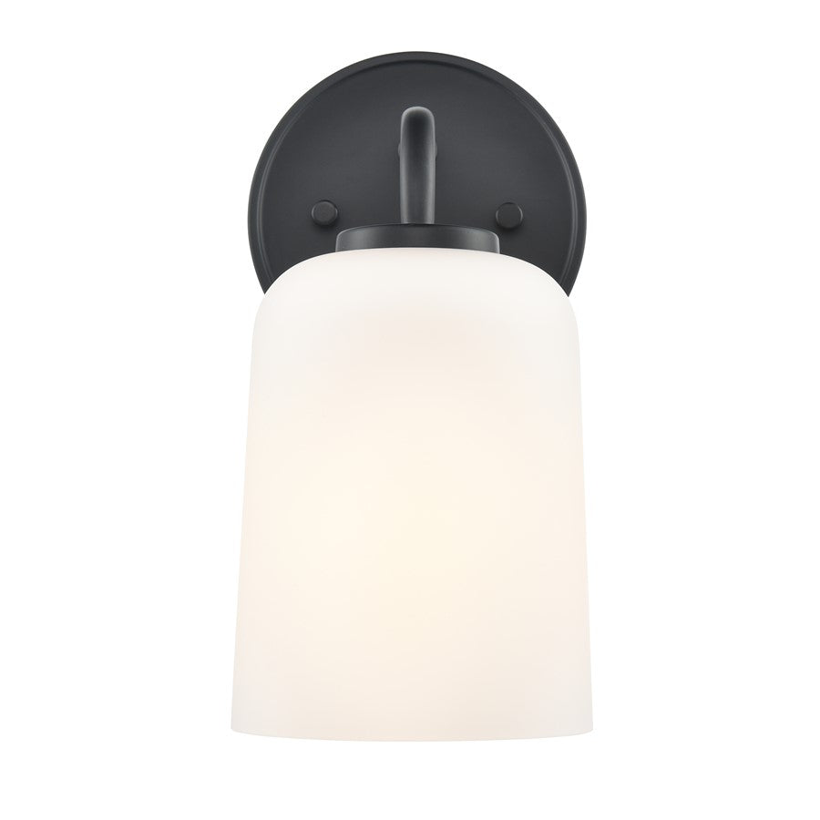 Millennium Lighting Laphia 1Lt 5" Wall Sconce, Black/Etched Opal