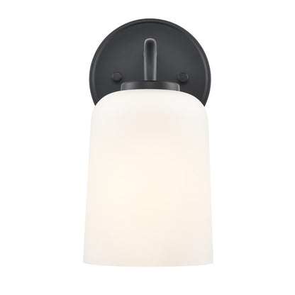 Millennium Lighting Laphia 1Lt 5" Wall Sconce, Black/Etched Opal