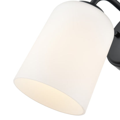 Millennium Lighting Laphia 1Lt 5" Wall Sconce, Black/Etched Opal