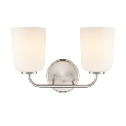 Millennium Lighting Laphia 2Lt 14" Vanity, Nickel/Etched Opal