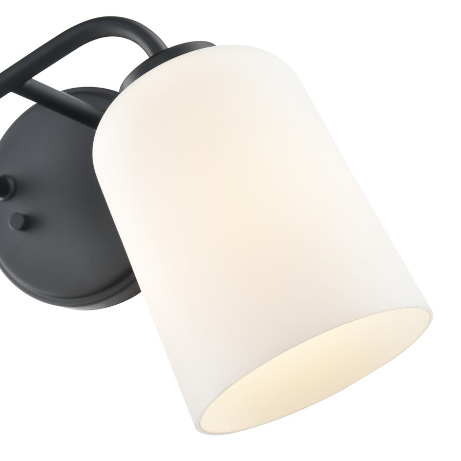 Millennium Lighting Laphia 2Lt 14" Vanity, Black/Etched Opal