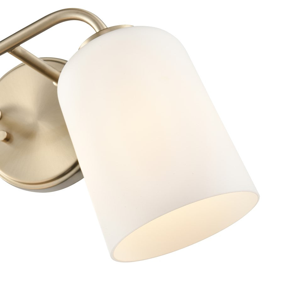 Millennium Lighting Laphia 2Lt 14" Vanity, Modern Gold/Etched Opal