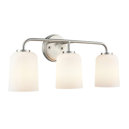 Millennium Lighting Laphia 3Lt 22" Vanity, Nickel/Etched Opal - 214203-BN