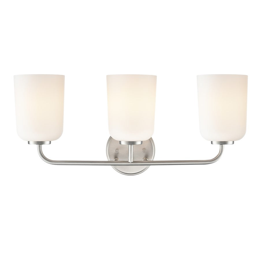 Millennium Lighting Laphia 3Lt 22" Vanity, Nickel/Etched Opal