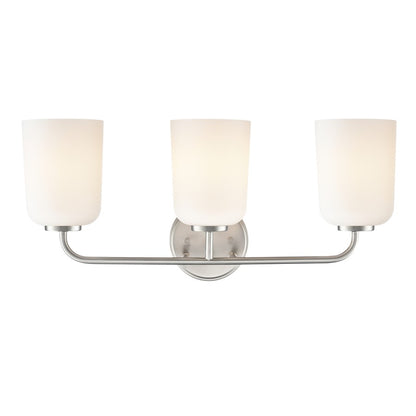 Millennium Lighting Laphia 3Lt 22" Vanity, Nickel/Etched Opal