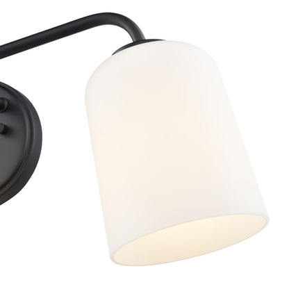 Millennium Lighting Laphia 3Lt 22" Vanity, Black/Etched Opal