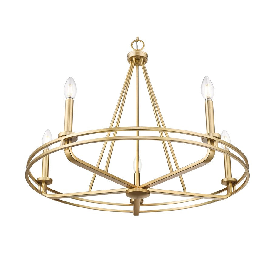 Millennium Lighting Jody 5Lt 27" Chandelier, Vintage Brass