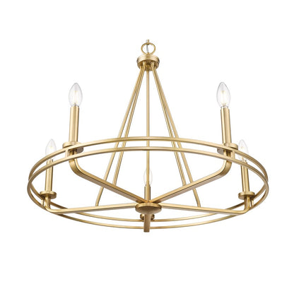 Millennium Lighting Jody 5Lt 27" Chandelier, Vintage Brass