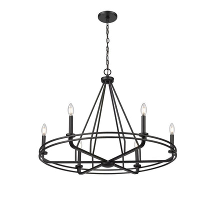 Millennium Lighting Jody 6Lt 33" Chandelier, Black - 21606-MB