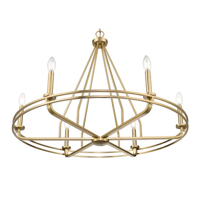 Millennium Lighting Jody 6Lt 33" Chandelier, Vintage Brass