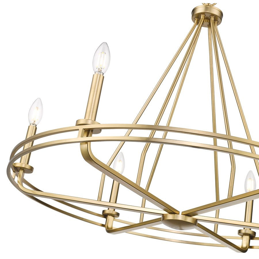 Millennium Lighting Jody 6Lt 33" Chandelier, Vintage Brass